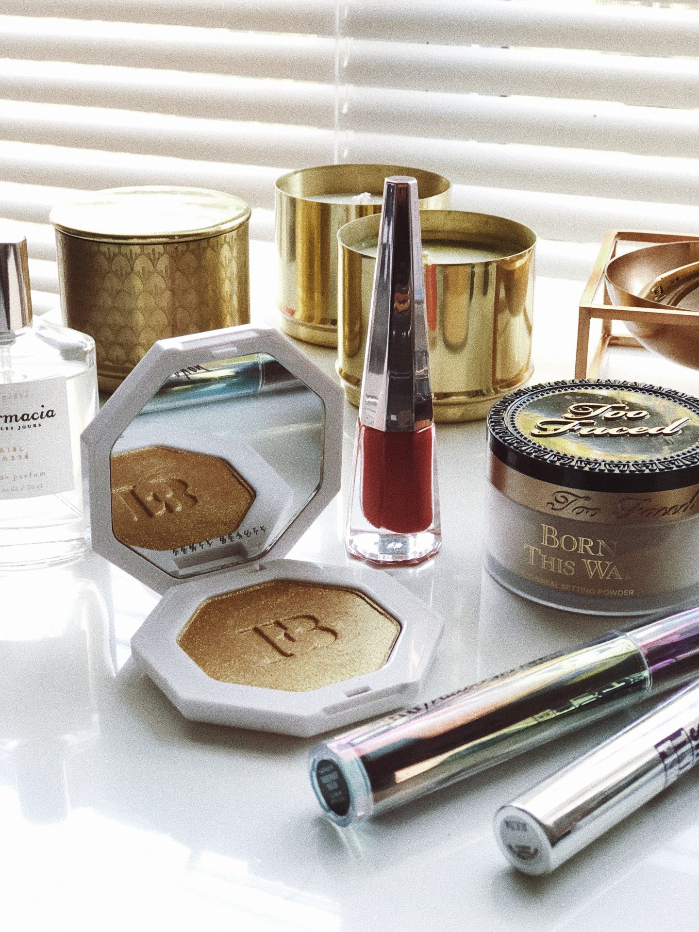 How To Organize Your Makeup and Skincare 9 makeup palette, mascara and skincare products