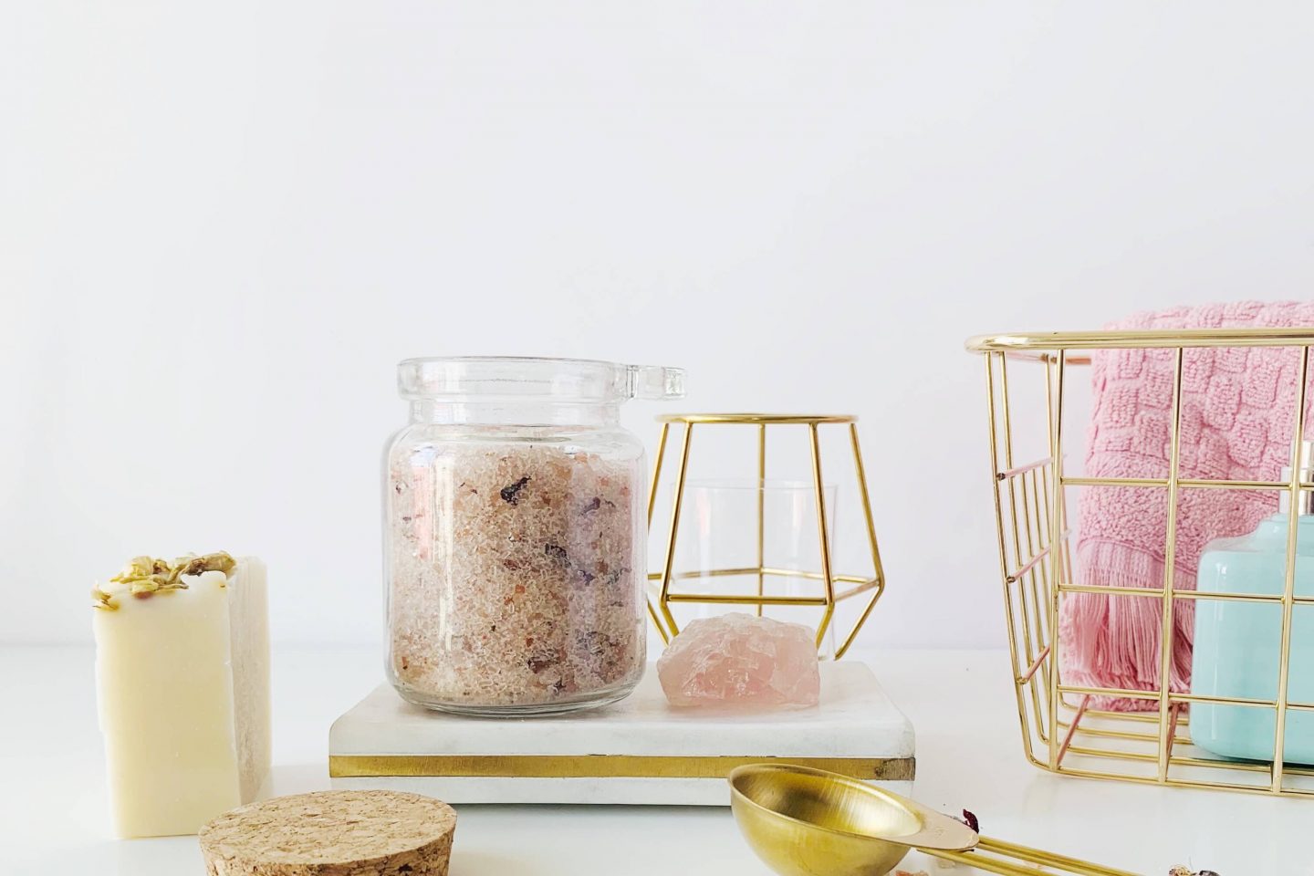 8 Exfoliating Mistakes to Avoid For Healthier-Looking Skin 3 Bath salts and soap on a dish | exfoliating mistakes you should avoid