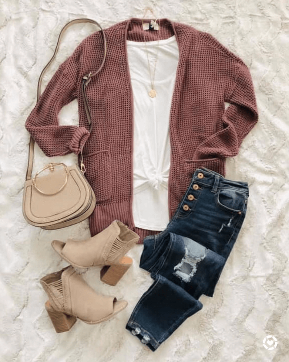 fall cardigan outfits