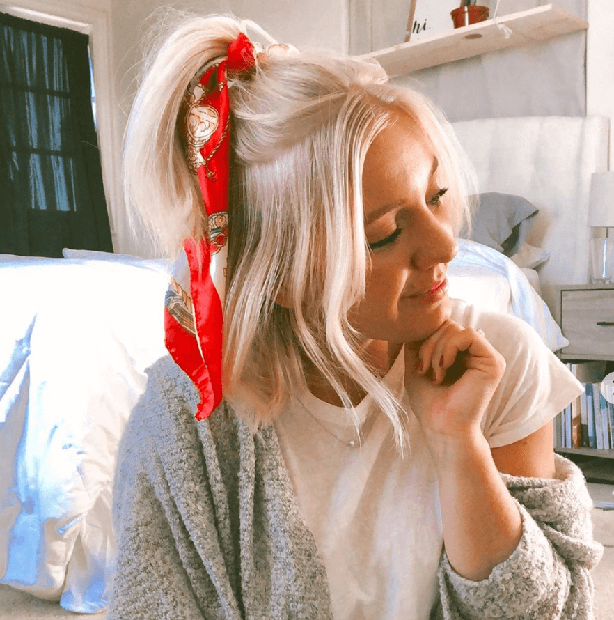 20 Beautiful Hair Scarf Styles 26