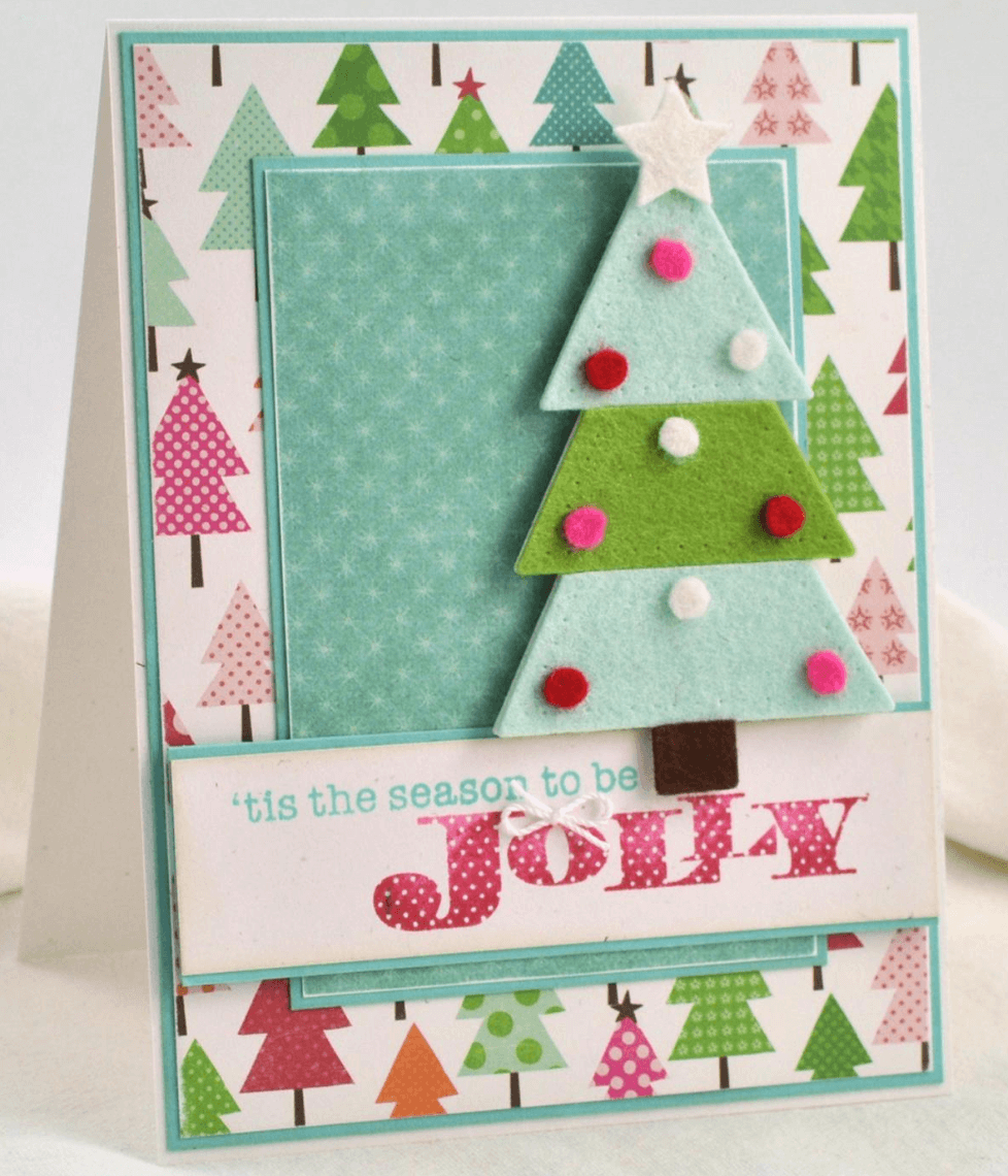 Colourful handmade holiday cards