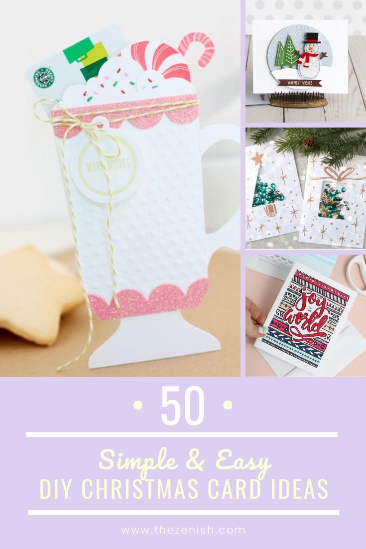 50 DIY Christmas Cards Your Friends & Family Will Love 52 DIY Christmas card ideas