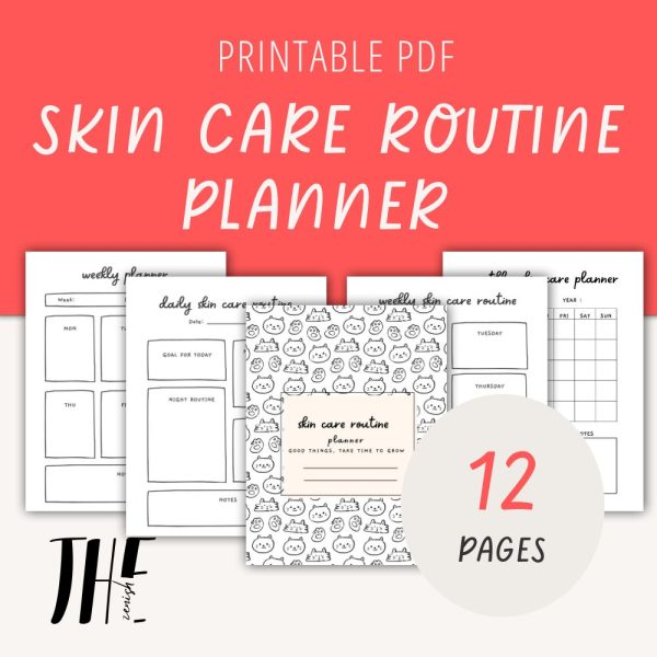 skin care routine planner pdf