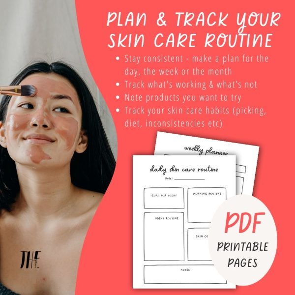 Skin care planner PDF | daily, weekly & monthly planner 4